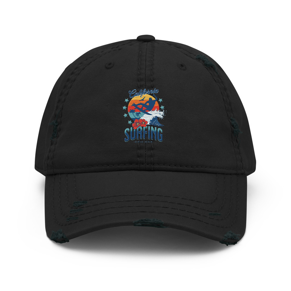 California Surfing - Palm Beach Distressed Dad Hat