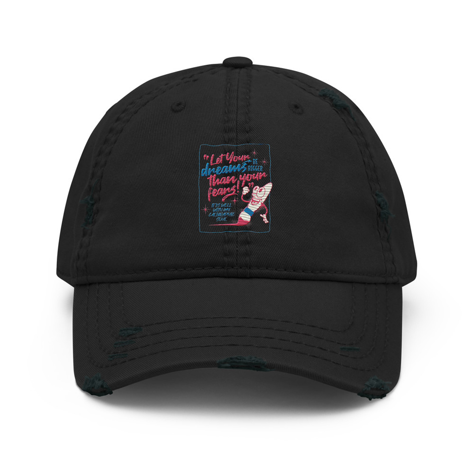Calligraphic Soul Distressed Dad Hat
