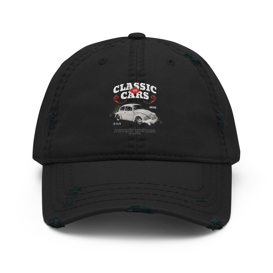 Classic Cars Distressed Dad Hat