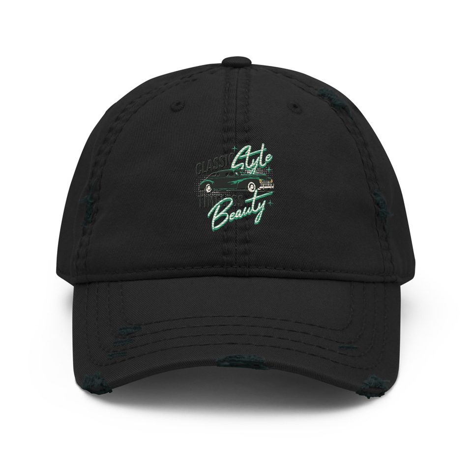 Classic Style Timeless Beauty Distressed Dad Hat