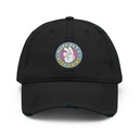 Colorful Fun Retro Style Badge Distressed Dad Hat