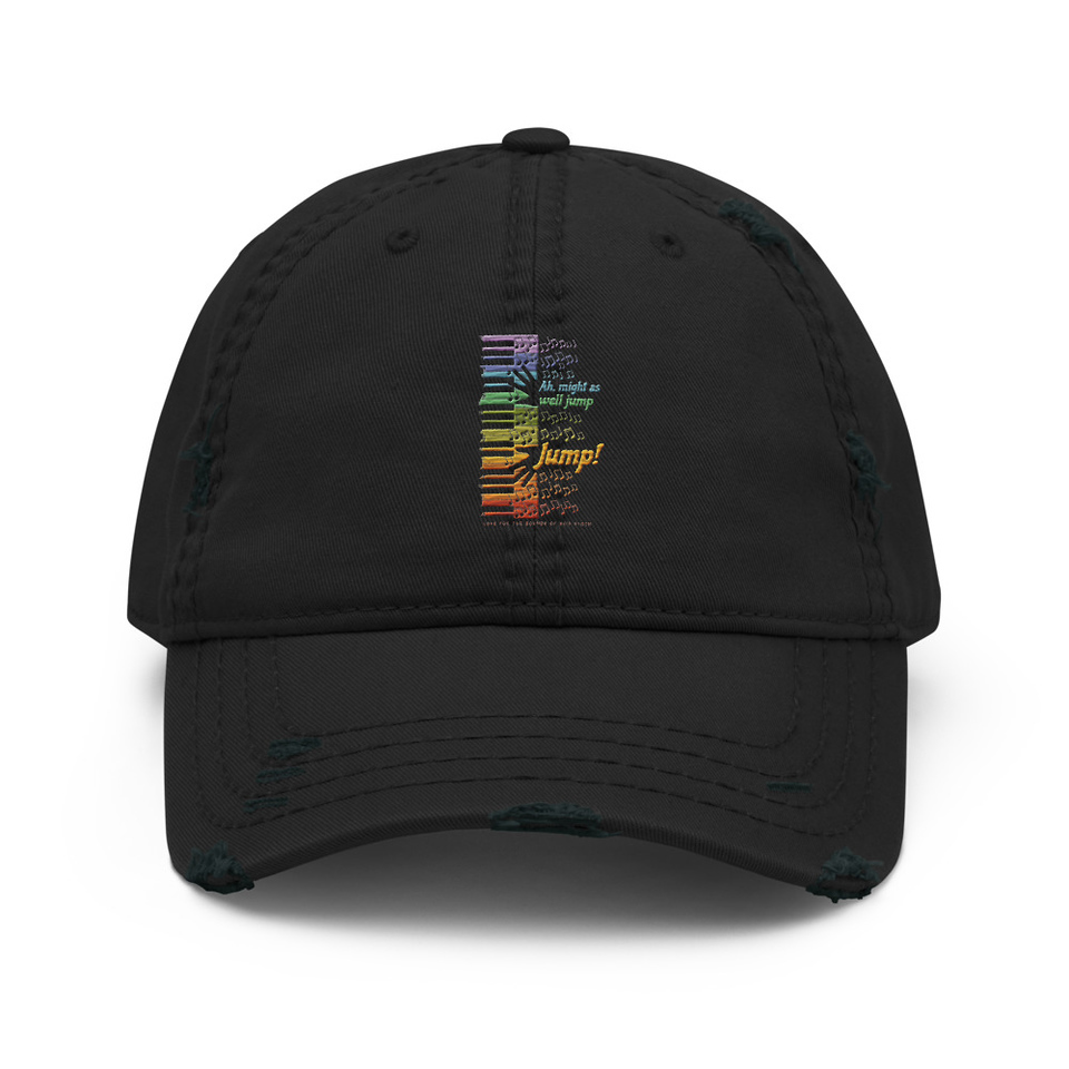 Colorful Retro Keyboard Distressed Dad Hat