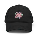 Colorful Self Love Affirmation - Heart Distressed Dad Hat