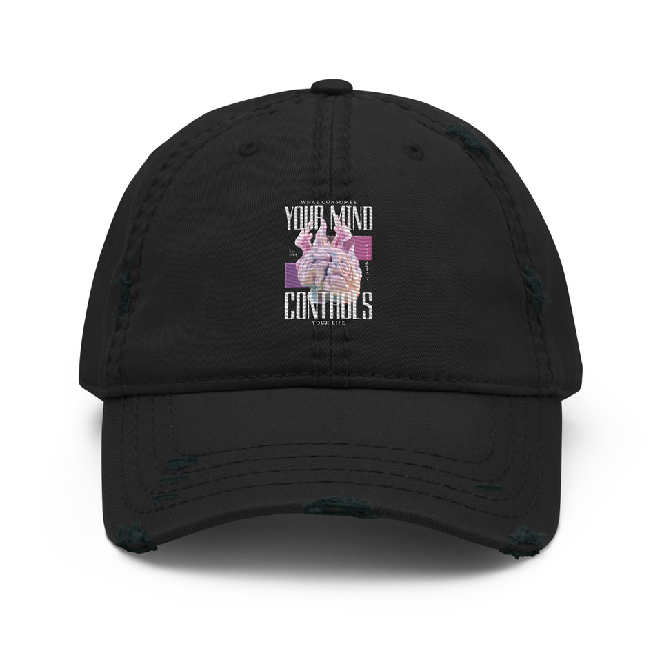 Control your Mind Distressed Dad Hat