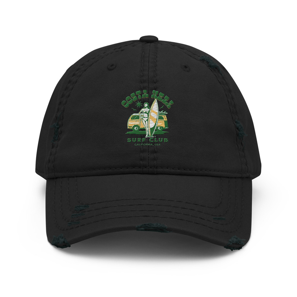 Costa Mesa Surf Club - Campervan Distressed Dad Hat