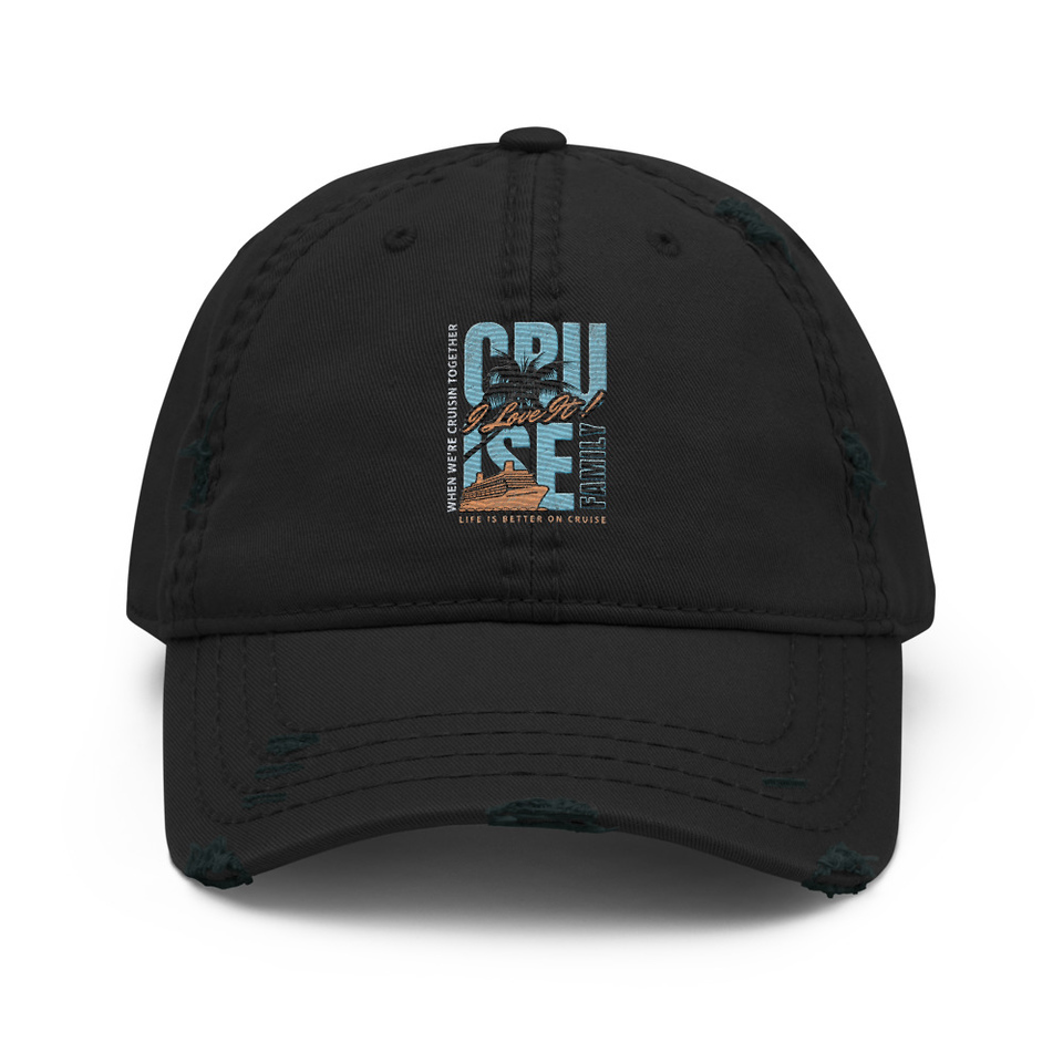Cruise Ship Distressed Dad Hat