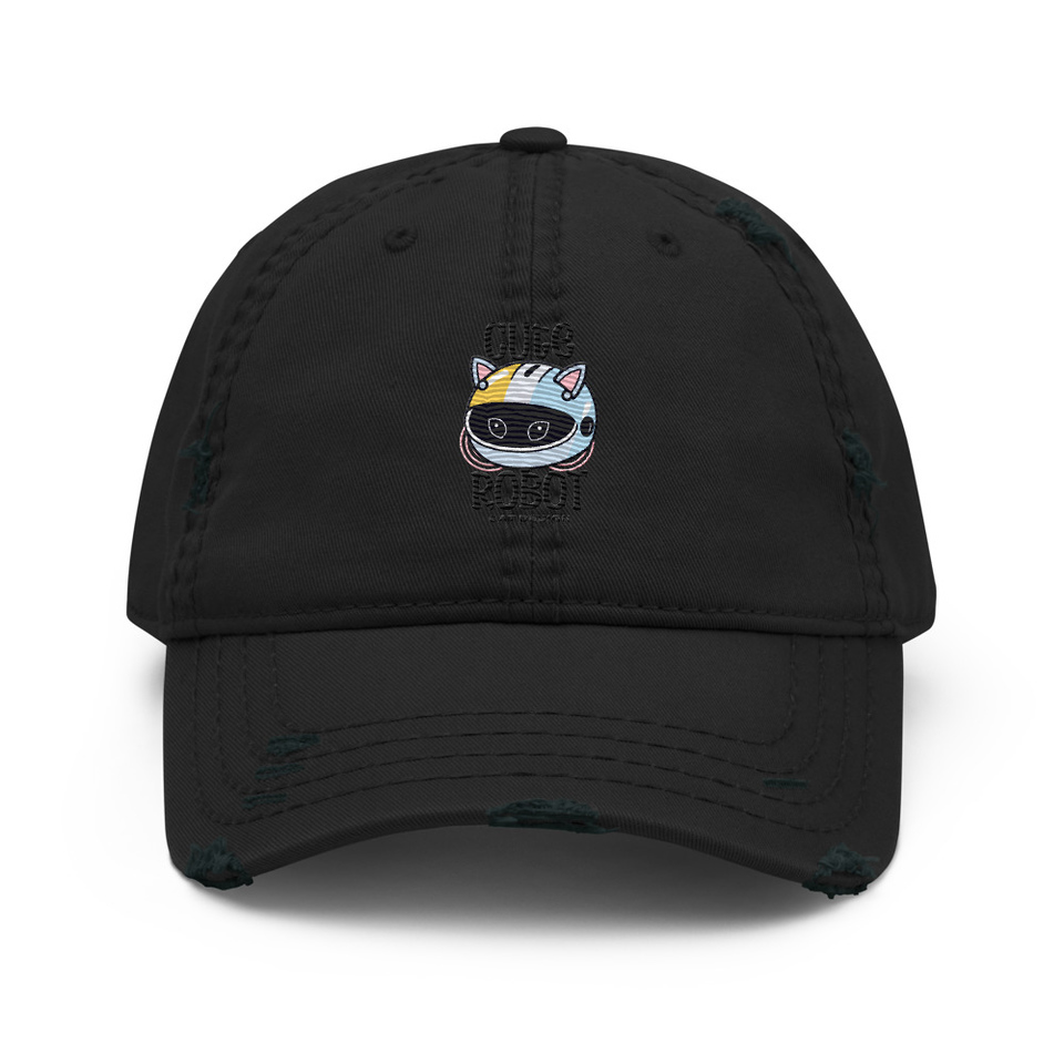 Cute Cat - AI Distressed Dad Hat