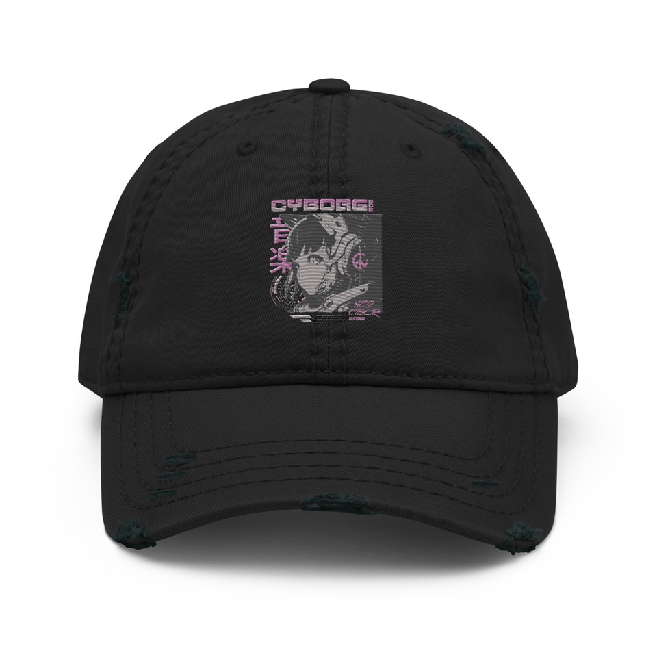 Cyborg - Y2k Style Distressed Dad Hat
