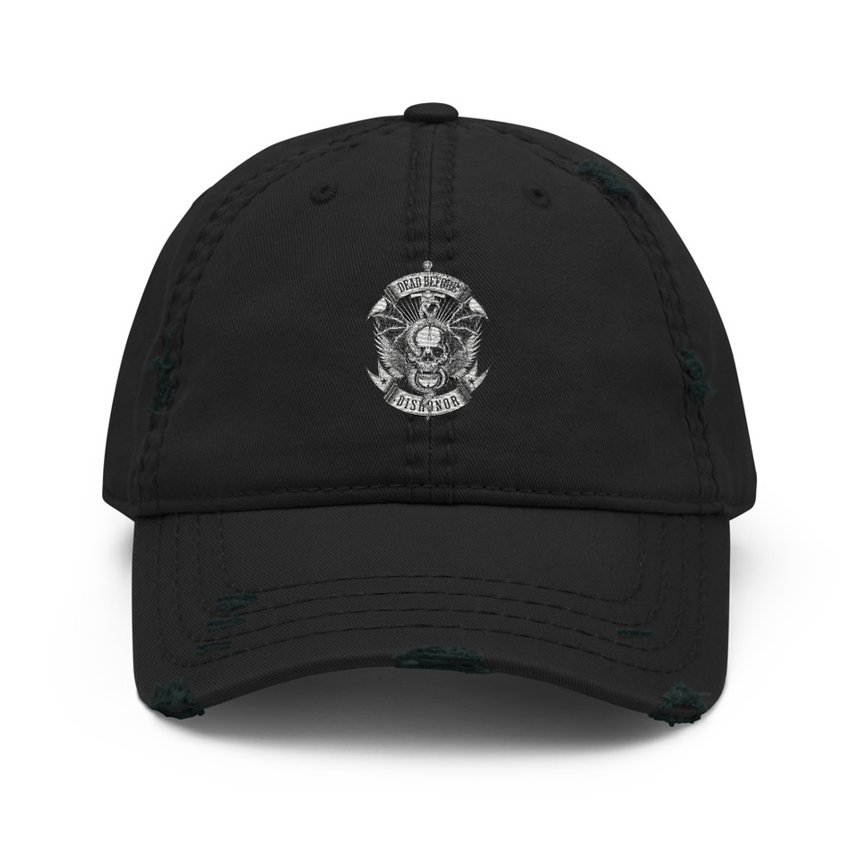 DEAD BEFORE DISHONOR Distressed Dad Hat