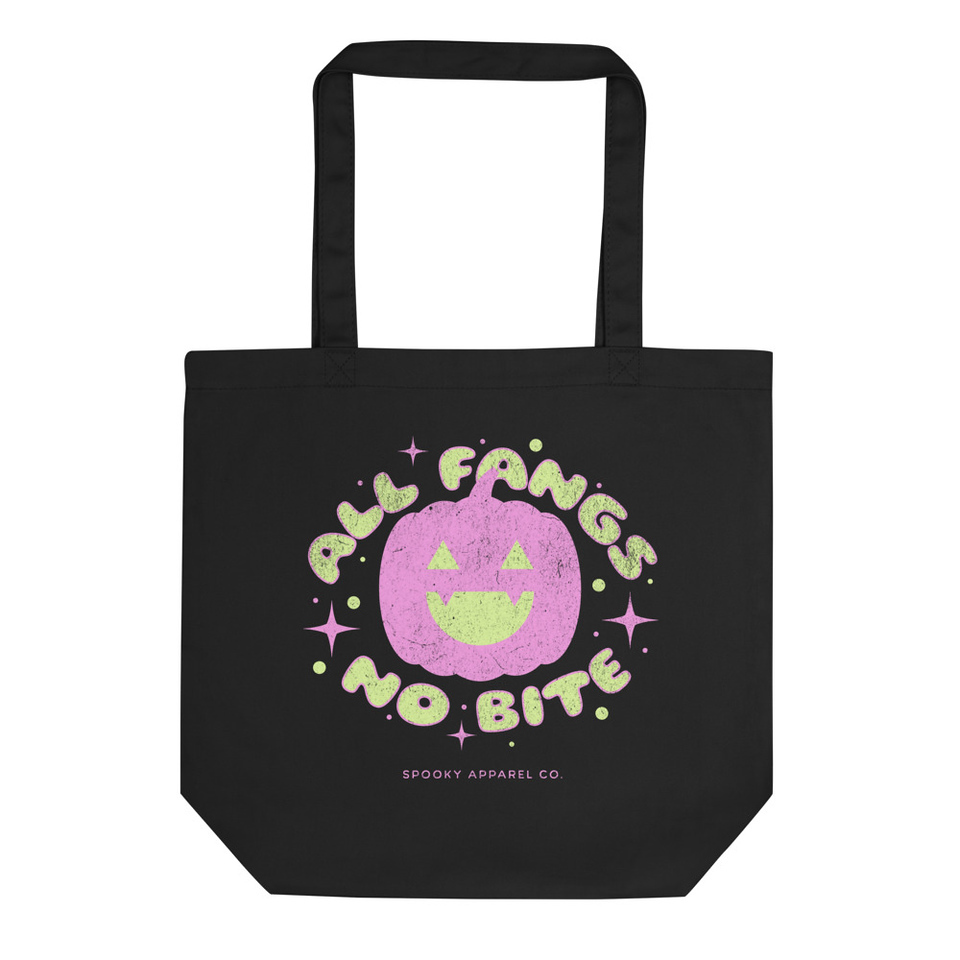 All Fangs No Bite - Halloween Eco Tote Bag