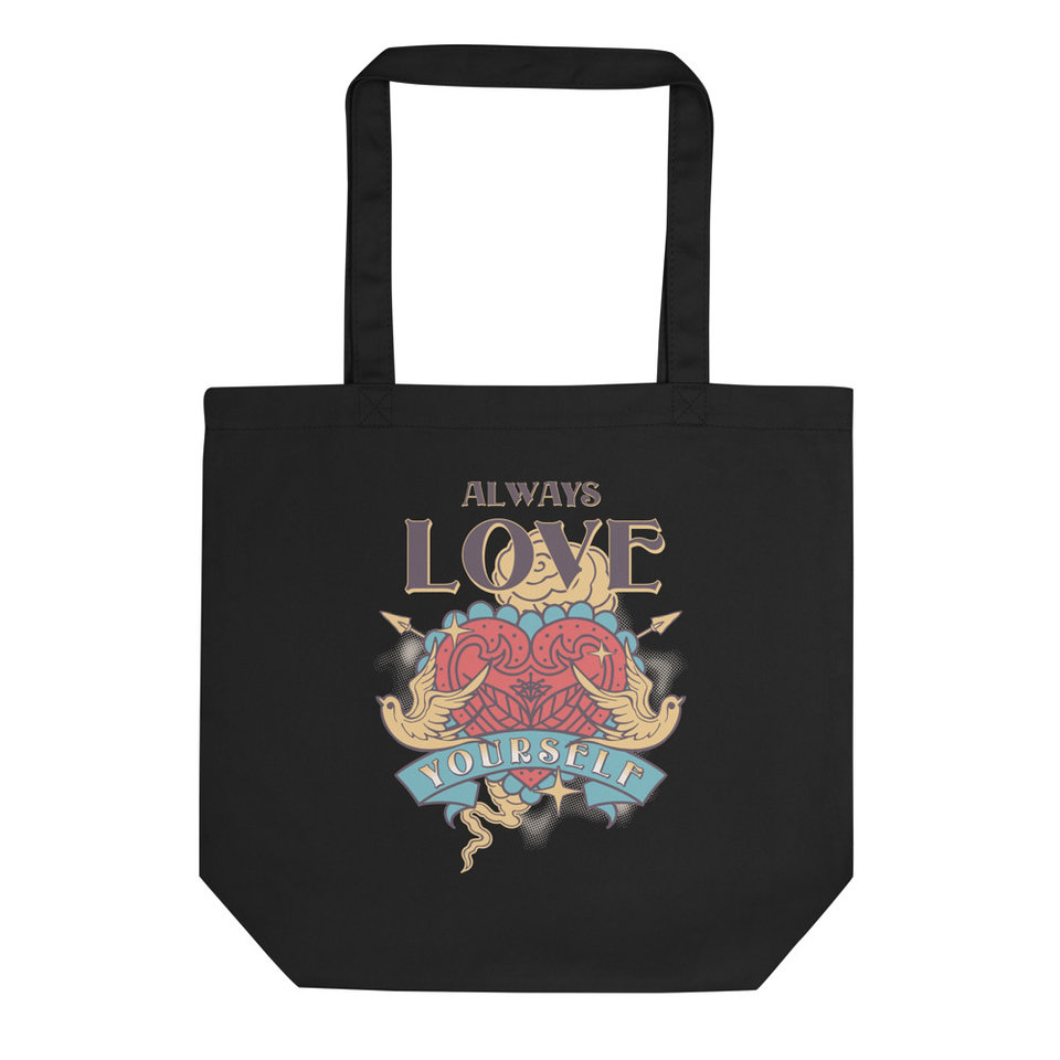 Always Love Yourself - Retro Inspirational Quote Eco Tote Bag