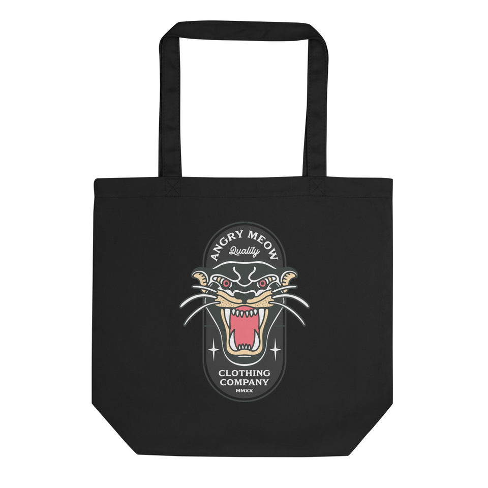 Angry Meow Clothing Company - Panther Eco Tote Bag