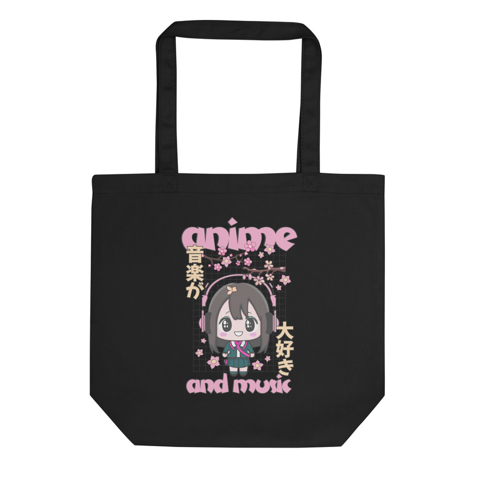 Anime and Music Eco Tote Bag