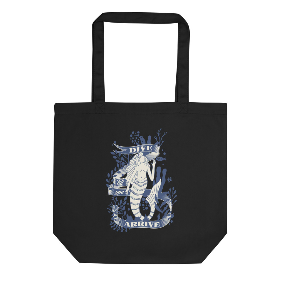 Blue Mermaid - Nautical Eco Tote Bag