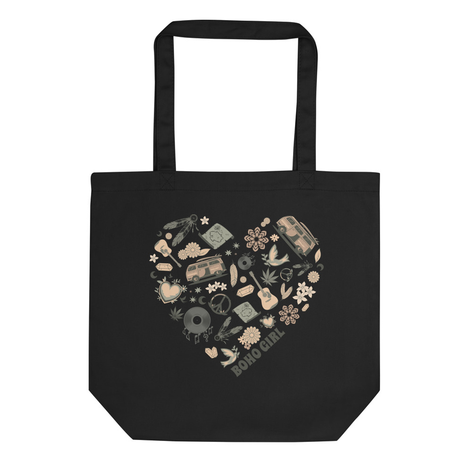Boho Girl Poster Eco Tote Bag