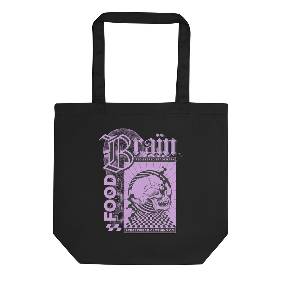 Brain Food - Y2K Skull Streetwear Eco Tote Bag