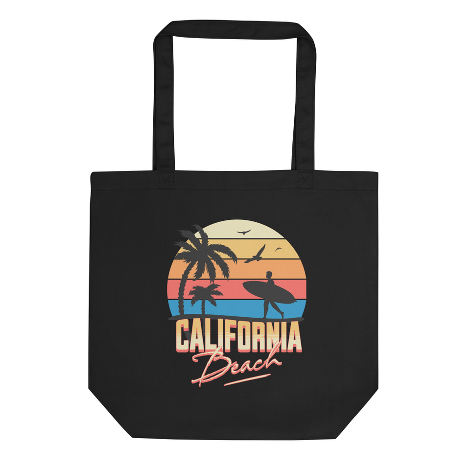 California Beach - Retro Surf Eco Tote Bag