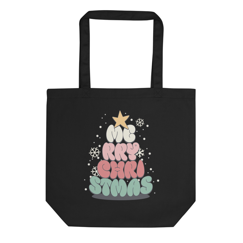 Cartoony Christmas Tree Eco Tote Bag