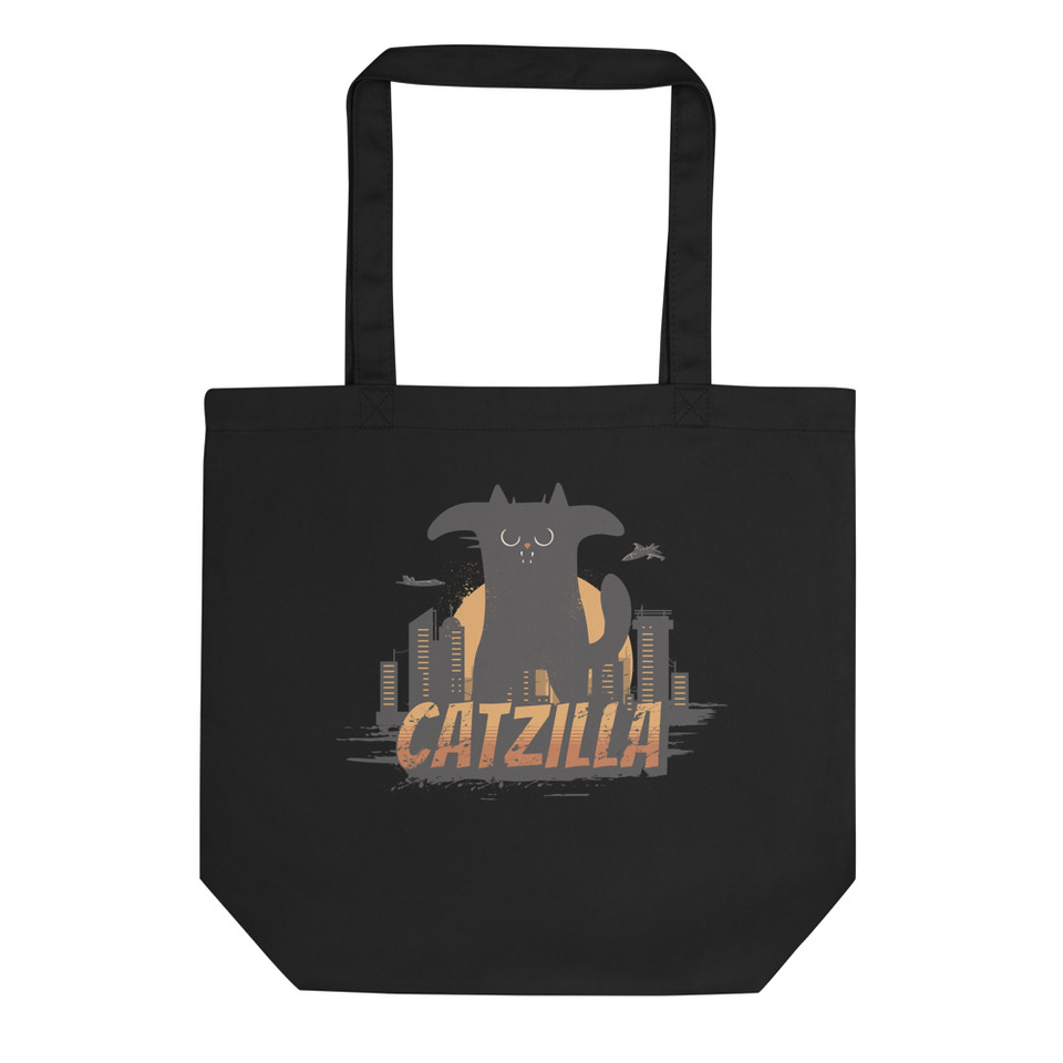 Catzilla - Funny Comic Animal Eco Tote Bag