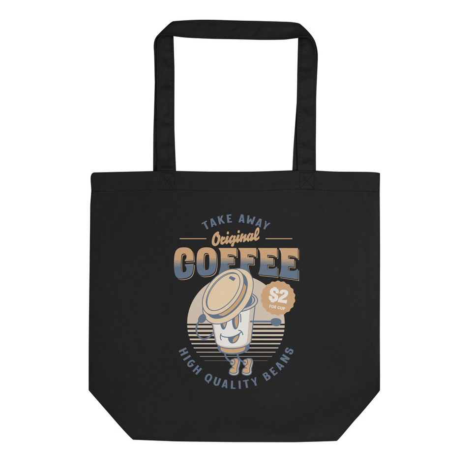 Coffee Cup - Comics Mascot Eco Tote Bag