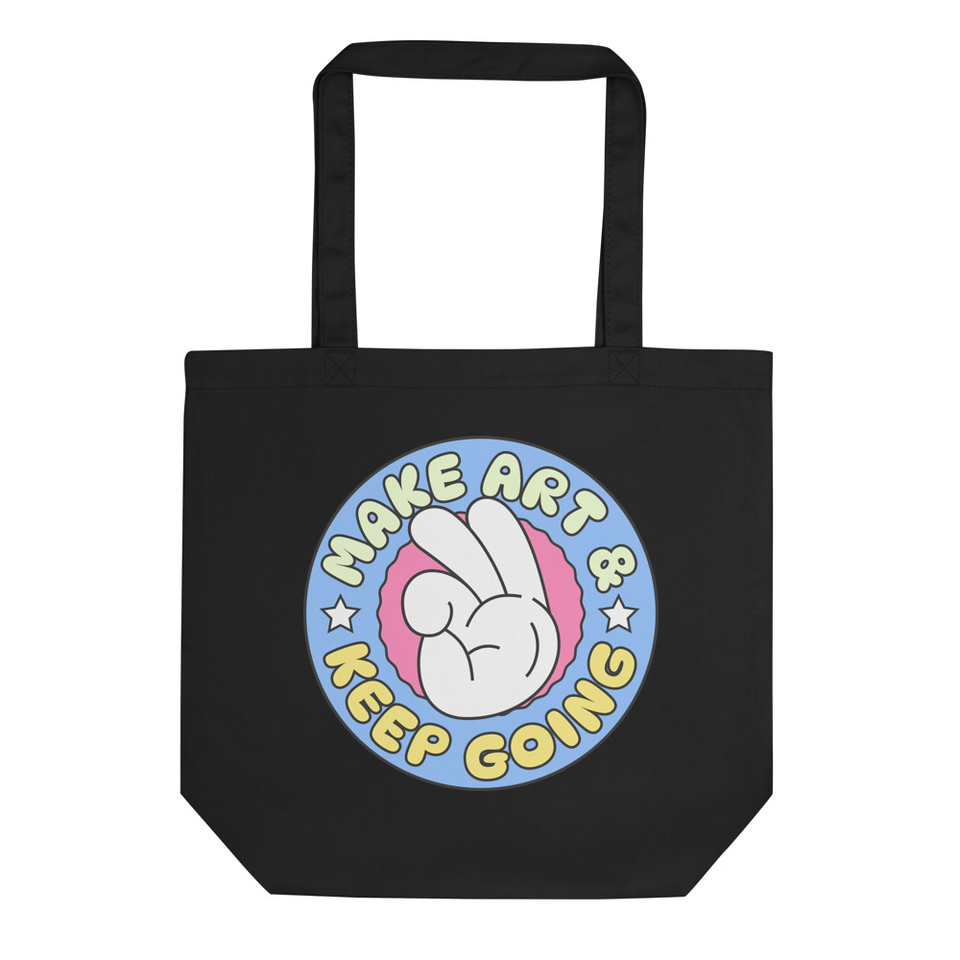 Colorful Fun Retro Style Badge Eco Tote Bag