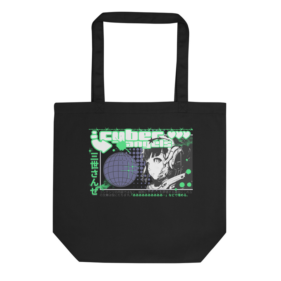 Cyber Angels - Y2k Girl Anime Eco Tote Bag