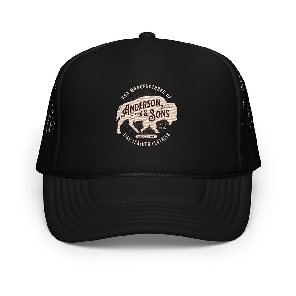 Anderson & Sons Leather Clothing - Buffalo Foam Trucker Hat