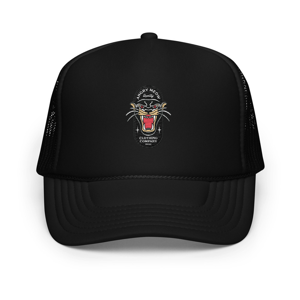 Angry Meow Clothing Company - Panther Foam Trucker Hat