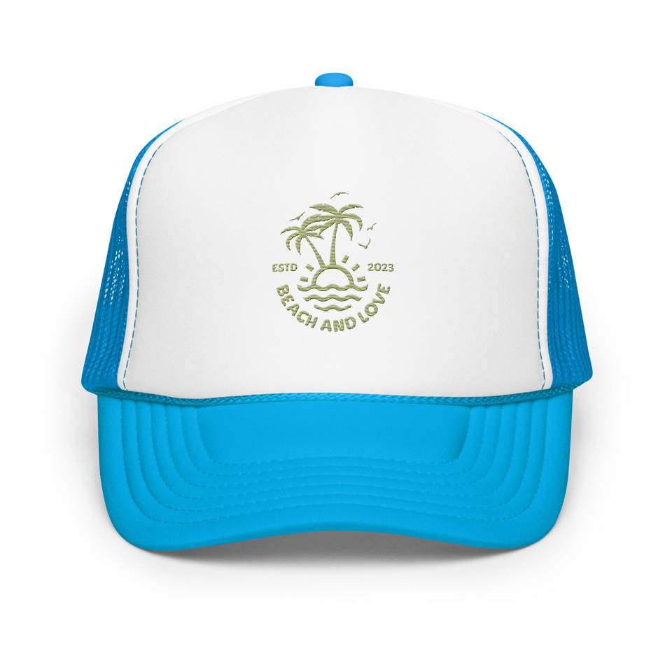 Beach and Love Foam Trucker Hat