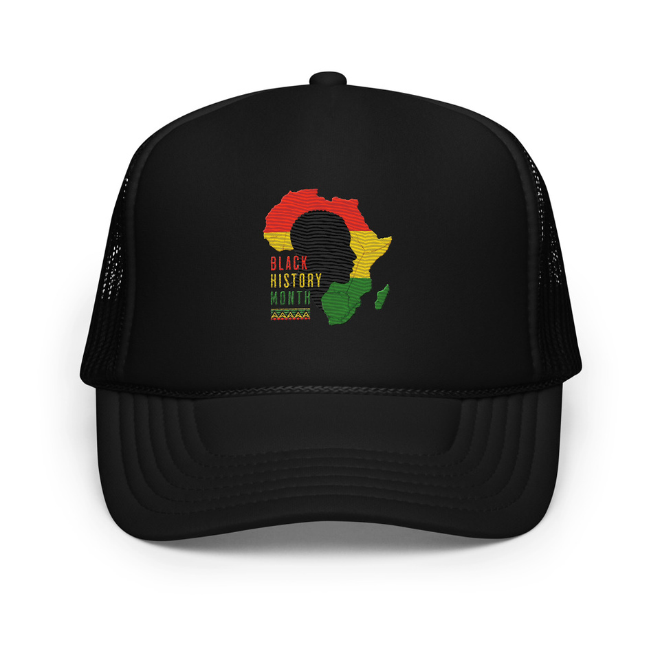 Black History Month - African Continent Foam Trucker Hat