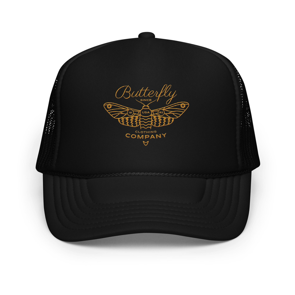 Blue Butterfly - Minimal Foam Trucker Hat