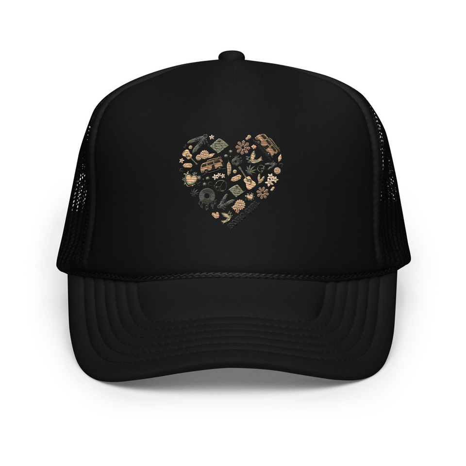 Boho Girl Poster Foam Trucker Hat
