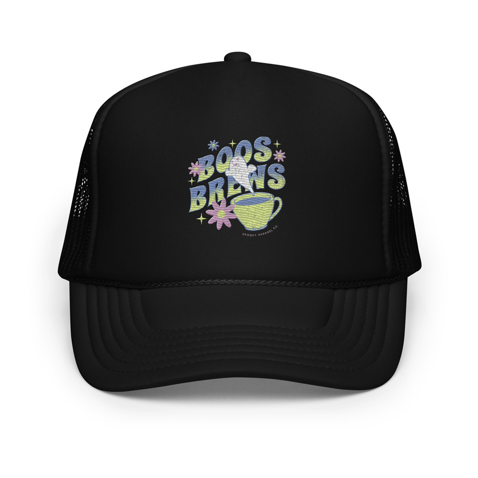 Boos + Brews - Halloween Foam Trucker Hat