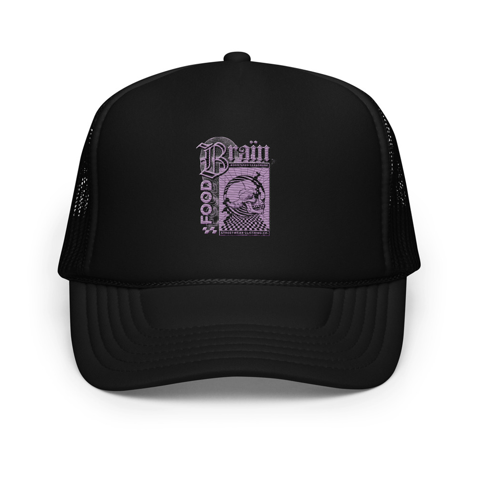 Brain Food - Y2K Skull Streetwear Foam Trucker Hat