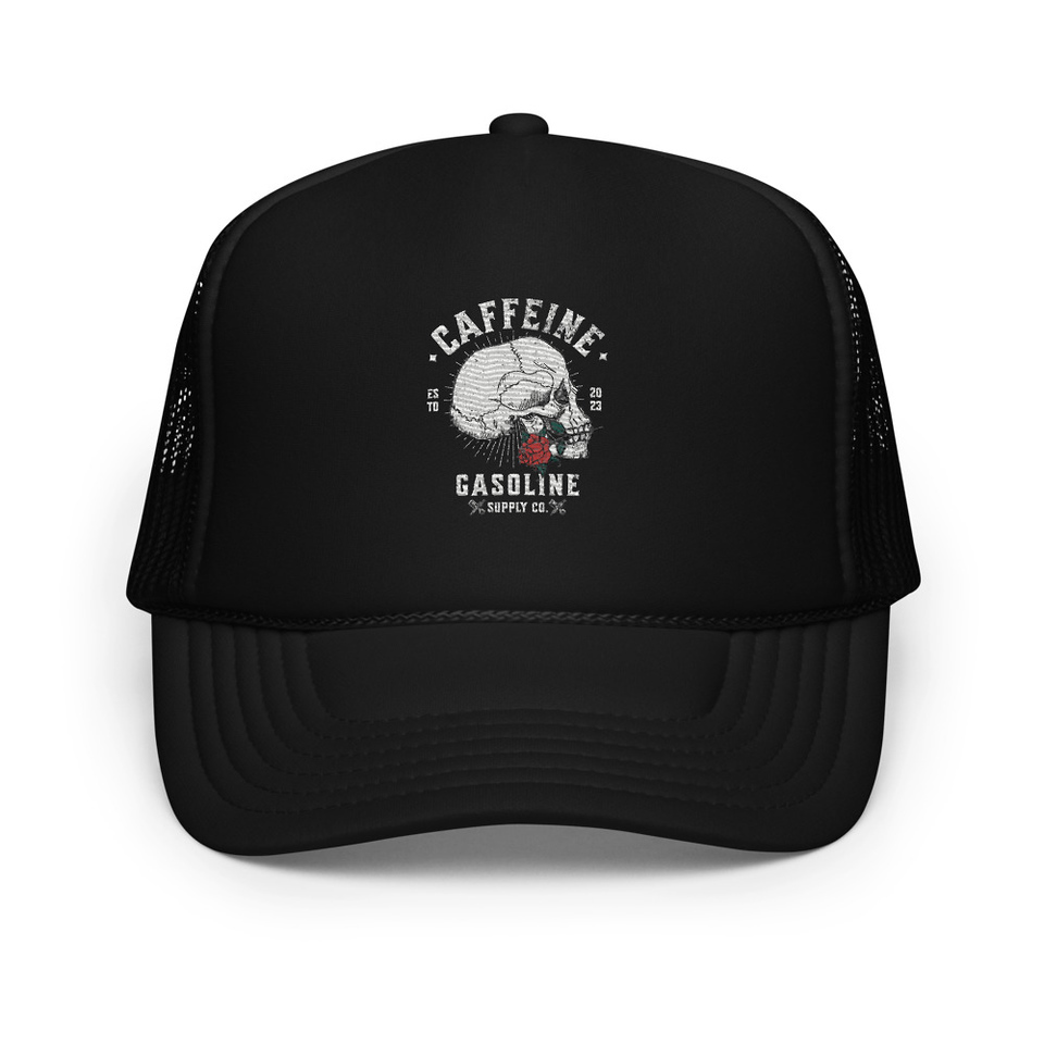 CAFFEINE GASOLINE Foam Trucker Hat