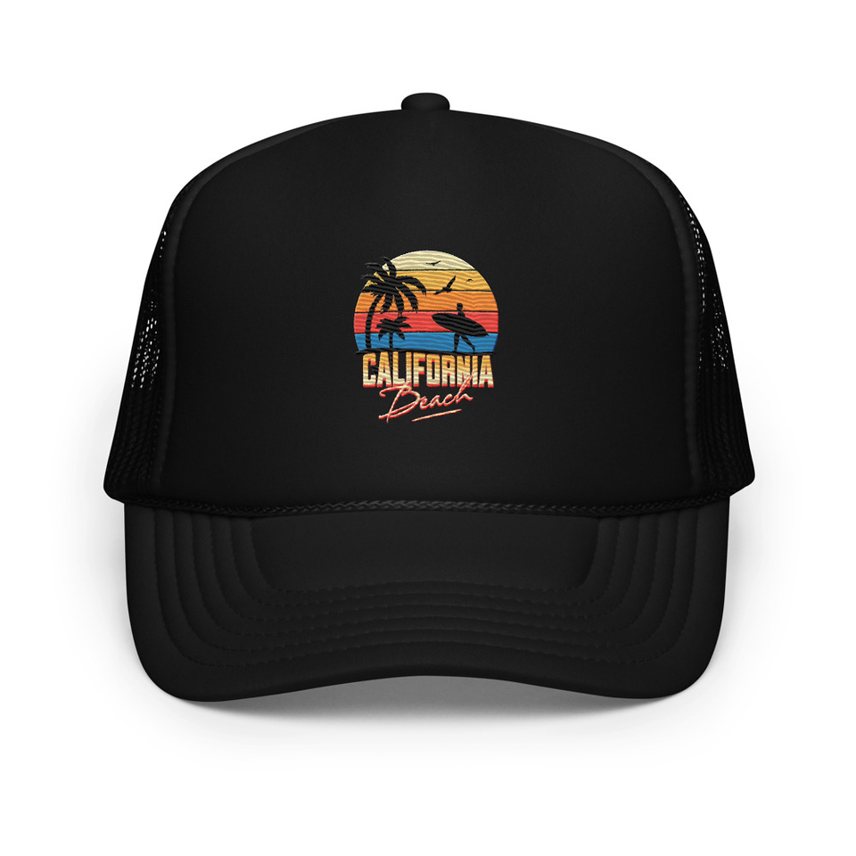 California Beach - Retro Surf Foam Trucker Hat