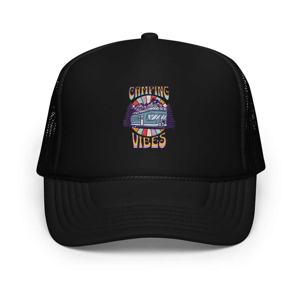 Camping Vibes Foam Trucker Hat