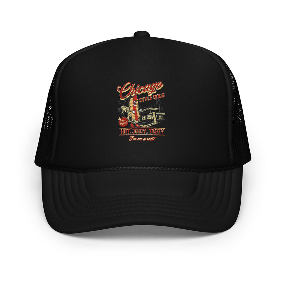 Chicago Style Hot Dogs Foam Trucker Hat