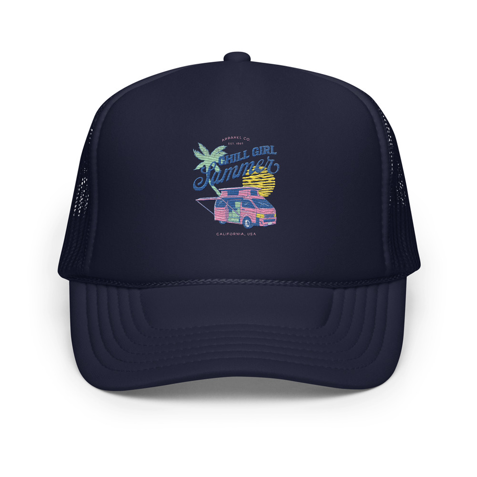 Chill Girl Summer Foam Trucker Hat