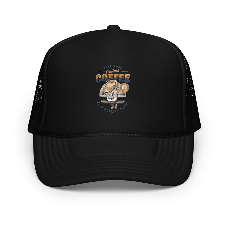 Coffee Cup - Comics Mascot Foam Trucker Hat