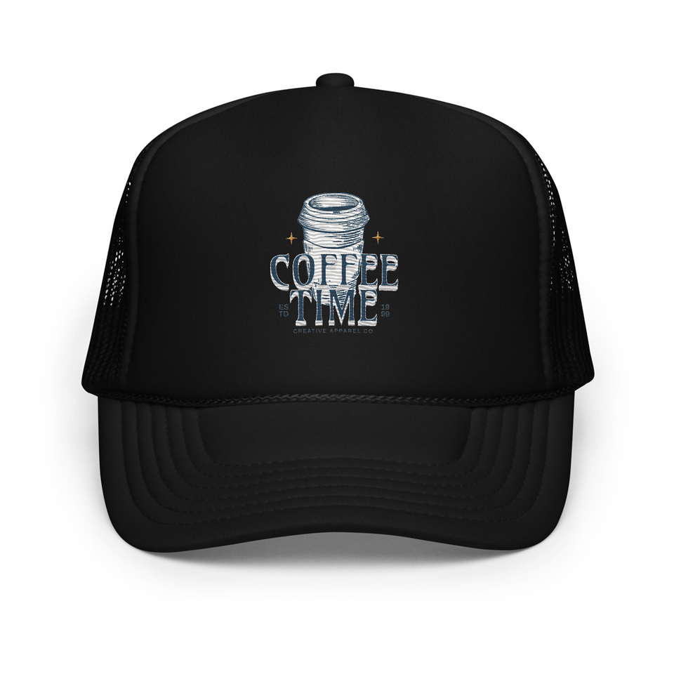 Coffee Time Foam Trucker Hat