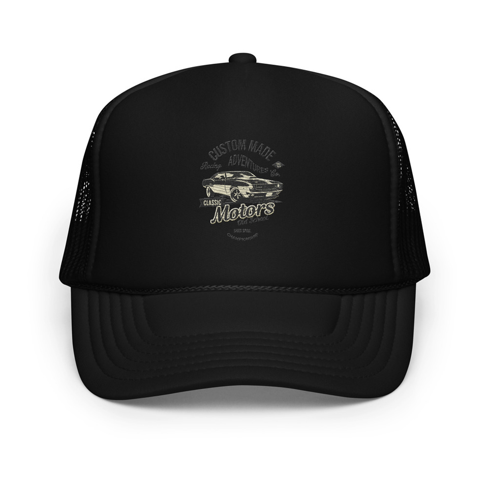 Custom Made Adventures Motors Old School Foam Trucker Hat