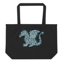 A Dragon Rises - Typographic Lettering Large Eco Tote