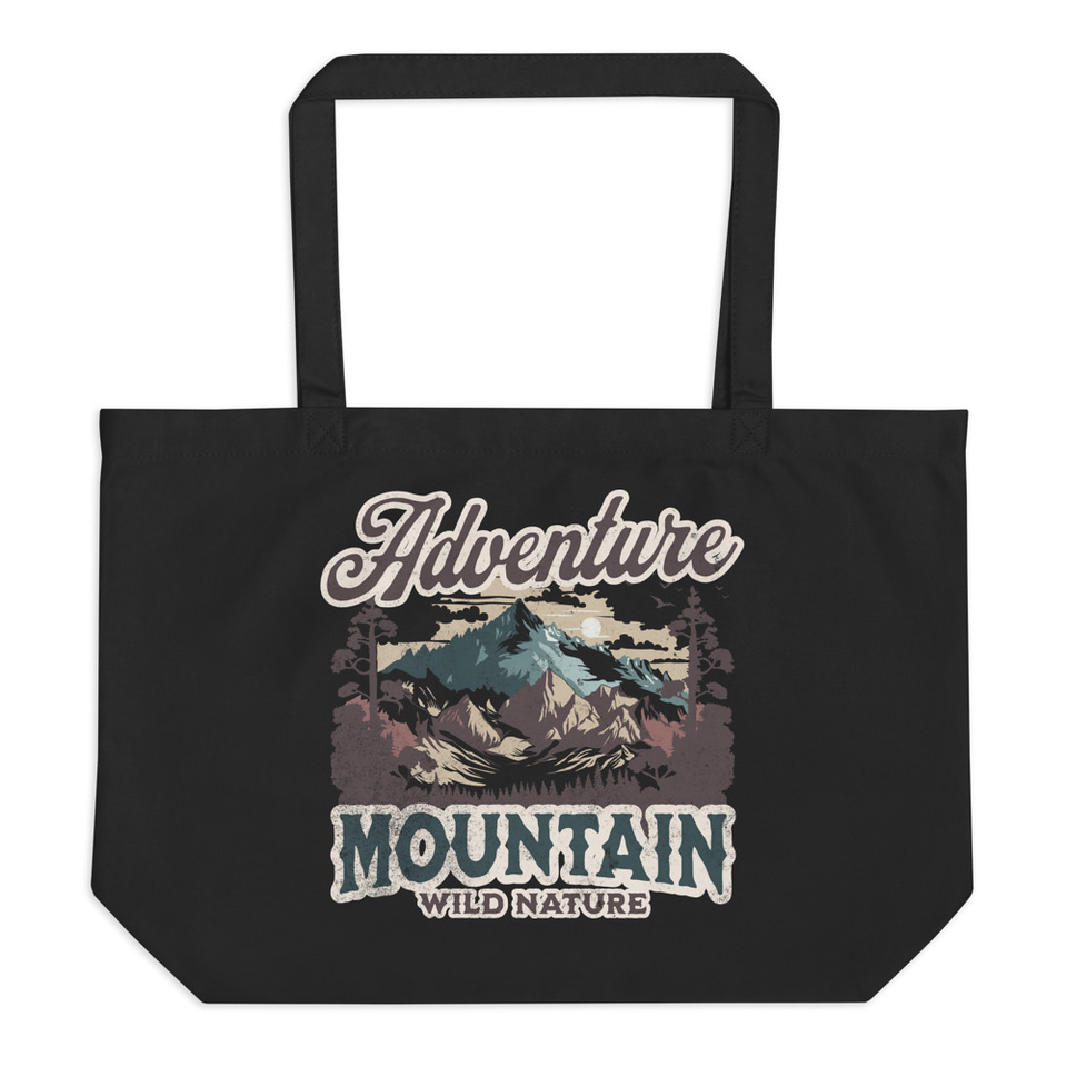 Adventure Mountain Wild Nature Large Eco Tote