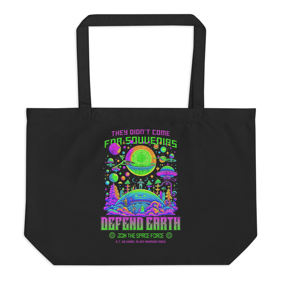 Alien Invasion Large Eco Tote