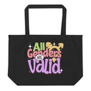 All Genders are Valid Large Eco Tote