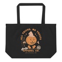 All Tricks No Treats - Pumpkin Mascot Large Eco Tote