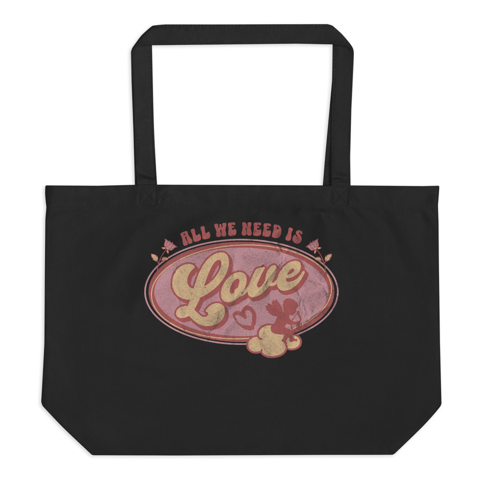All We Need Is Love - Cupid Large Eco Tote