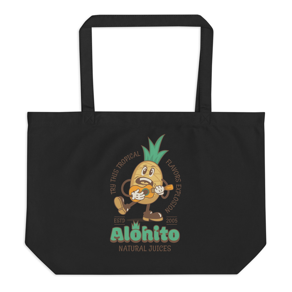 Alohito Natural Juices - Pineapple Mascot Large Eco Tote