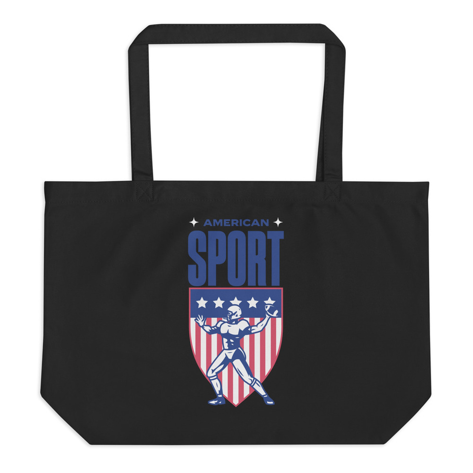 American Football Sport Large Eco Tote